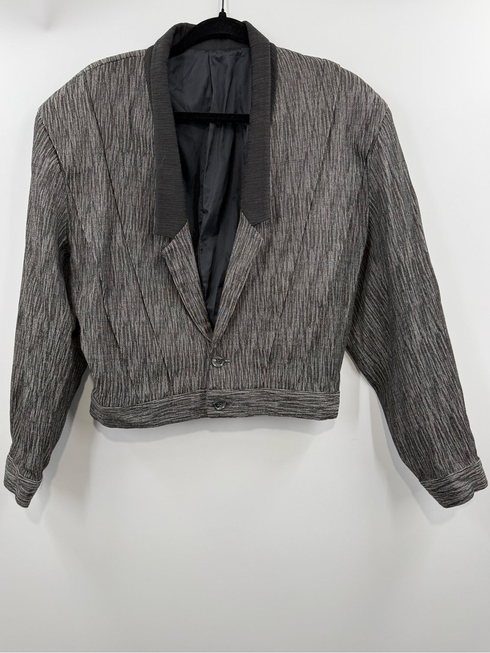 Vintage JW All The Right Parts Men’s 38 Gray Black Textured Suit Blazer Jacket